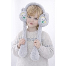 Gigi Giyim Dinozor Desenli Sesli Oynar Kulaklı Peluş Çocuk Kulaklık