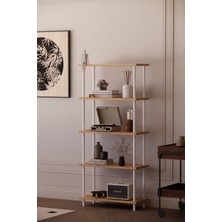 Solto Home OB45-44 Çevir Kur Modüler 5 Raflı Kitaplık ,Aletsiz Kolay Kurulum