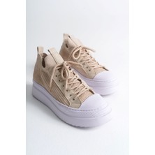 Nil Avm CH2601  Triko Erkek Ayakkabı Bej