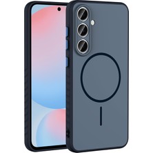 Paladyum Case Samsung Galaxy S24 Fe Uyumlu M-Safe Şarj Özellikli Lacivert Tea Kapak