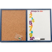 Mantar Panolu Yazı Tahtası (60X40) +Tahta Kalemi+ Raptiye Hediyeli (Sabiteme Vidası Içindedir)