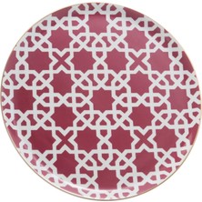 Hepta Collection Morocco Desen5 Fuşya Düz Tabak 28CM
