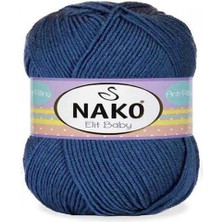 Nako Elit Baby (5 Adet) 5372 Kot Mavisi Renk El Örgü Ipliği