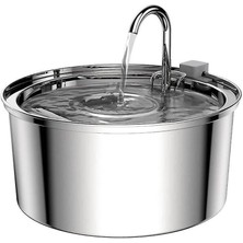 Hepta Collection 3.2 L Paslanmaz Çelik Kedi Köpek Için Su Pınarı Su Çeşmesi Su Sebili Sessiz Pompalı