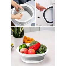 Hepta Collection Akordiyonlu Katlanabilir Badya Leğen 5 Litre - Katlanabilir Yer Kaplamayan Badya ve Leğen