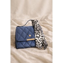 Tabris Luxary Siyah Kapitone Kadın Omuz Çantası – Zincir Askılı Şallı Mini El ve Çapraz Çanta