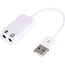 Hepta Collection Harici Kablolu 7.1 USB Ses Kartı 3.5mm Mikrofon Çevirici Dönüştürücü Adaptö
