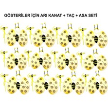 ForWhat Büro Ev Ofis Etkinlik Arı Maya Kostümü Için 12 Adet Taç Kanat Asa Seti