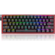 Hepta Collection Redragon K617-RGB 16,8 Milyon Rgb Aydınlatma, Red Switch Fizz%60 Q Türkçe Kablolu Mekanik Oyuncu Kla