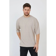 Rollie Jakarlı Bisiklet Yaka Oversize Tshirt