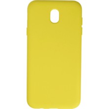 AK-SA-STR Newface Samsung Galaxy J7 Pro / J730 Kılıf Nano Içi Kadife Silikon - Sarı