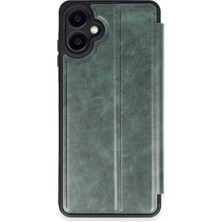AK-SA-STR Newface Samsung Galaxy A06 Kılıf Flip Cover - Koyu Yeşil
