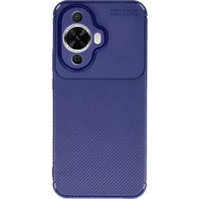 AK-SA-STR Newface Huawei Nova 12S Kılıf Auto Focus Karbon Kapak - Lacivert