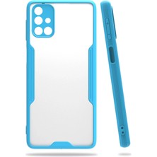 AK-SA-STR Newface Samsung Galaxy M31S Kılıf Platin Silikon - Mavi