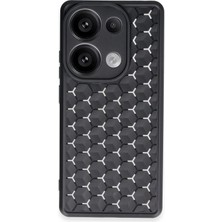 AK-SA-STR Newface Xiaomi Redmi Note 13 Pro 5g Kılıf Petek Silikon Kapak - Siyah