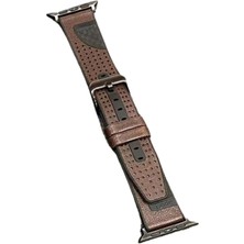 AK-SA-STR Movenchy Watch 45MM Buff Deri Kordon - Kahverengi