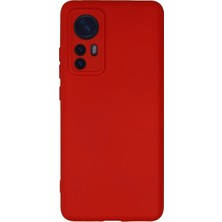 Newface Xiaomi Mi 12 Kılıf Nano Içi Kadife Silikon - Kırmızı