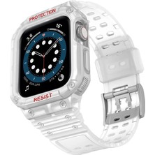 AK-SA-STR Newface Apple Watch 42MM KR401 Silikon Kordon - Şeffaf