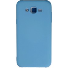 Newface Samsung Galaxy J7 Kılıf Nano Içi Kadife Silikon - Mavi