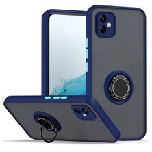 AK-SA-STR Newface Samsung Galaxy A06 Kılıf Montreal Yüzüklü Silikon Kapak - Lacivert