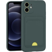 AK-SA-STR Newface Iphone 11 Kılıf Kelvin Kartvizitli Silikon - Koyu Yeşil