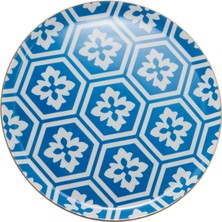 Hepta Collection Morocco Ds.2 Mavi Düz Tabak 28 Cm, Porselen