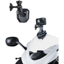 Hepta Collection Motosiklet Cam Klipsi Kamera Montajı, Hızlı Bırakma Motosiklet Cam Kelepçesi Go Pro 13 12 11 10 9 8