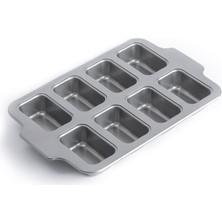 Hepta Collection CC006068-001 8 Fincan Pas Içermeyen Yapışmaz Mini Kek Kalıbı, Alaşımlı Çelik