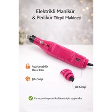 Eser Ticarett Elektrikli Manikür & Pedikür Törpü Makinesi | Ayarlanabilir Devir Hızlı, Ev ve Profesyonel Kullanım