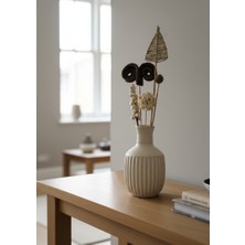 B'Clara Home Tropikal Doğal Kuru Çiçek Vazo Çiçeği