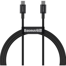 Hepta Collection Baseus Superior Hızlı Şarj Özellikli 100W Type-C To Type-C Kablo 1m-Siyah