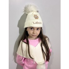 IRONMOON 2'li Atkı ve Bere Labubu Figürlü Ponpon Detaylı Takım