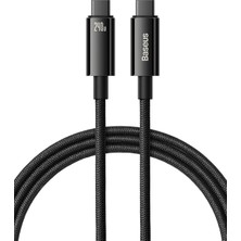 Hepta Collection Baseus Tungsten Gold Hızlı Şarj Data Kablosu Type-C To Type-C 240W 1m Siyah