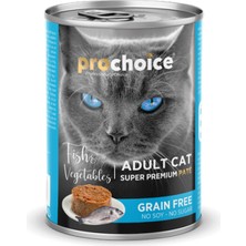 Sptrns Prochoice 400 gr x 12 Adet Yetişkin Kediler Için, Tahılsız, Balık Etli ve Sebzeli Ezme