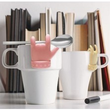 Hepta Collection Çay ve Kahve Buddy Seti, 2 Adet, Silikon Kaşık ve Çay Poşeti Tutacağı, Bpa Içermez, Çok Amaçlı ve ,