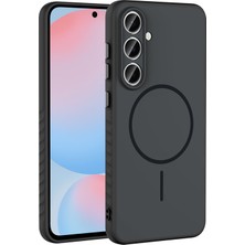 Paladyum Case Samsung Galaxy S24 Fe Uyumlu M-Safe Şarj Özellikli Siyah Tea Kapak