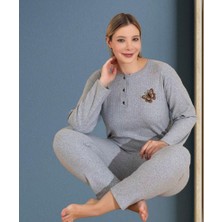 Deniz Home Wear Mevsimlik Interlok Kumaş Kadın Pijama Takımı