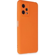 Novis Liora Newface Xiaomi Redmi Note 12 5g Kılıf Nano Içi Kadife Silikon - Turuncu