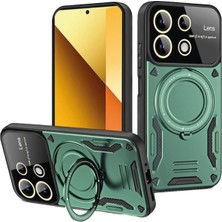 Celik Avm Newface Xiaomi Redmi Note 13 4g Kılıf Joy Lens Standlı Kapak - Koyu Yeşil