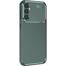 Novis Liora Newface Samsung Galaxy S25 Kılıf Auto Focus Karbon Kapak - Koyu Yeşil