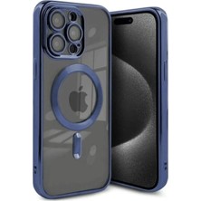 Novis Liora Newface Iphone 15 Pro Max Kılıf Kross Magneticsafe Kapak - Lacivert