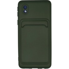 Novis Liora Newface Samsung Galaxy A01 Core Kılıf Kelvin Kartvizitli Silikon - Koyu Yeşil