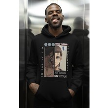 Sevbano Attack On Titan Eren Yeager Baskılı Unisex Oversize Anime Karakter Hoodie