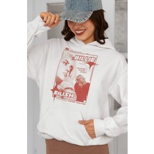 Sevbano Billie Eilish Baskılı Unisex Oversize Şarkıcı Hoodie