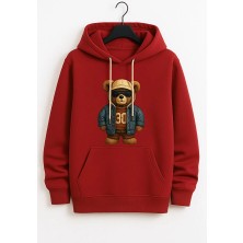 Bellanova Unisex Kapüşonlu Oversize Baskılı Sweatshirt  Teddy Bear Desenli Rahat Günlük Kombin Için Modern Şık Stil – Konforlu, Trend ve Tarzınızı Tamamlayan Özel Tasarım"