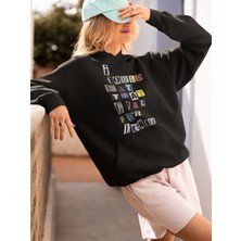 Sevbano Billie Eilish Lunch Baskılı Unisex Oversize Şarkıcı Hoodie