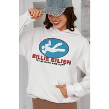 Sevbano Billie Eilish Hit Me Hard And Soft Baskılı Unisex Oversize Şarkıcı Hoodie