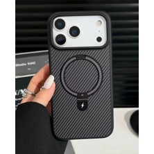 Kılıf House Iphone Uyumlu Premium Carbon Ring Magsafe Destekli Kılıf