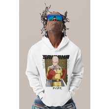 Sevbano Saitama One Punch Man Baskılı Unisex Oversize Anime Karakter Hoodie