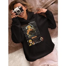 Sevbano Zenitsu Agatsuma Kimetsu No Yaiba Baskılı Unisex Oversize Şarkıcı Hoodie